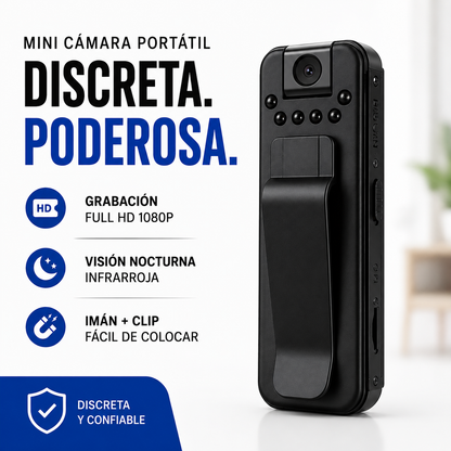Mini Cámara Portátil 1080P - 3 en 1